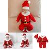 Adorable Christmas Baby Knitted Romper Jumpsuit Outfit W/ Santa Claus Sweater Hat