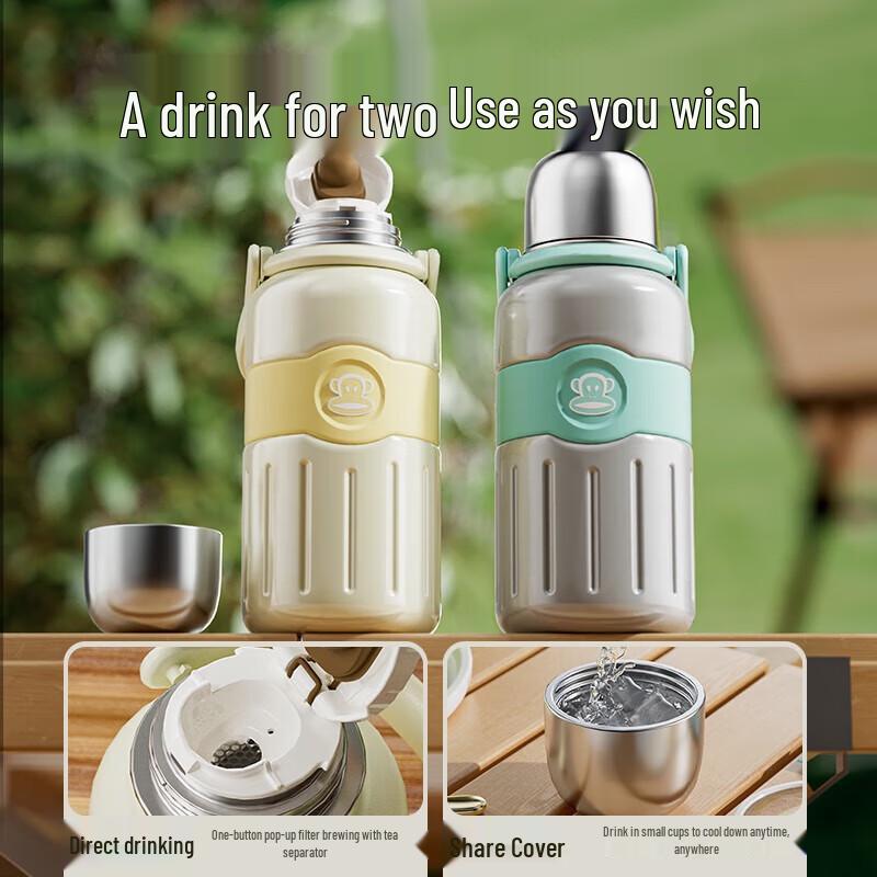 Paul Frank Large Capacity Insulated Bottle with Tea Infuser