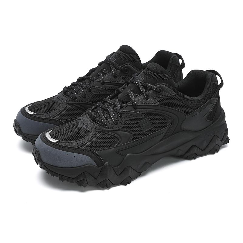 FILA Oakmont 2S Fashion Versatile Simple Comfortable Trendy Wear-Resistant Breathable Low-Top Casual Shoes Men sneaker Black F12M522120FBK