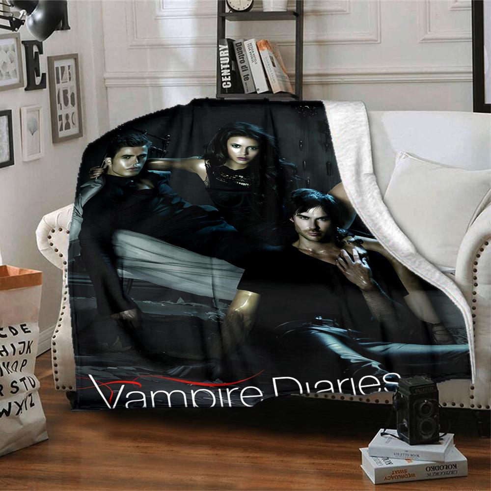 1pc The Vampire Diaries4 Blanket, Gift, for Men and Women, Soft Blanket, Good for Sofa Bed Couch Travel, Lightweight Flannel Blanket