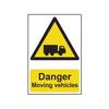 Scan Danger Moving Vehicles - Pvc Sign 400 X 600mm