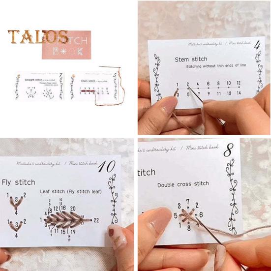 Mini Sewing Book Comprehensive Stitch Guide DIY Craft Portable Sewing Card Set Embroidery Patterns Designs Sewing Book