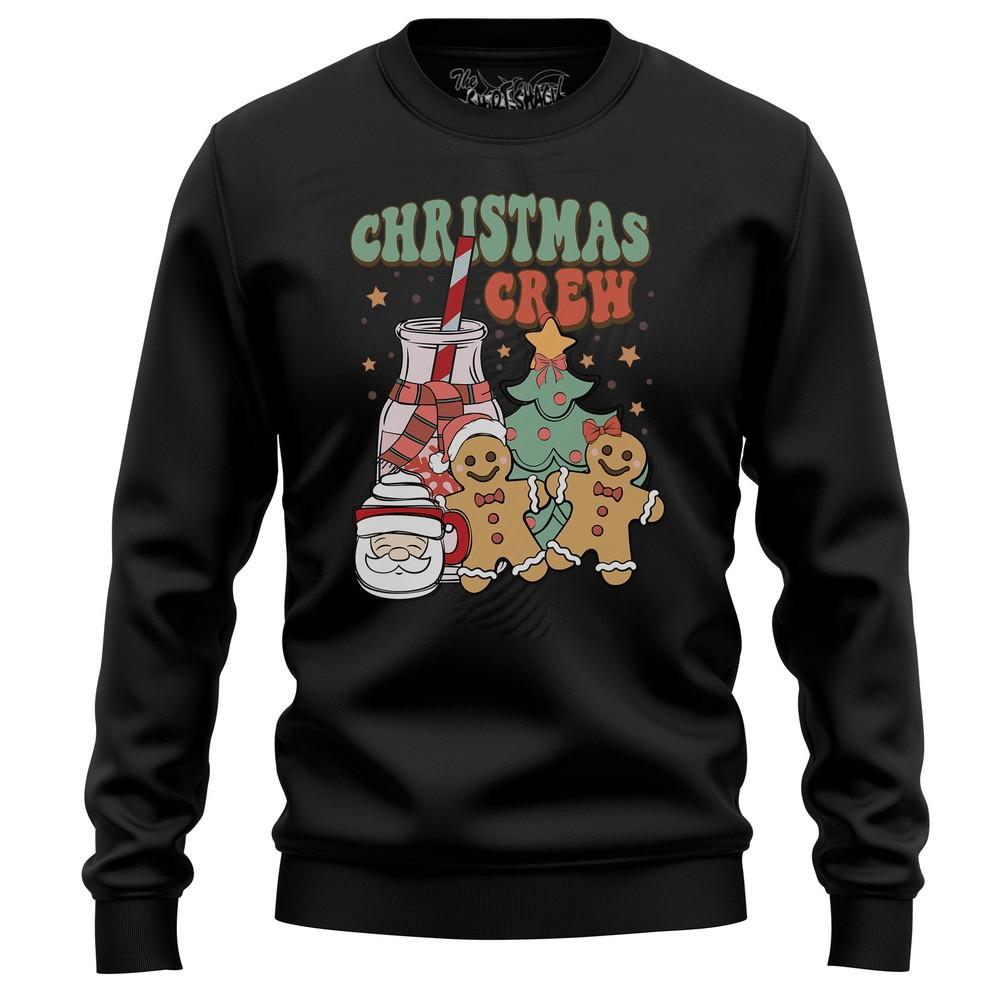 Christmas Crew Holiday Sweatshirt - Festive Fun Galore! 100% Cotton, Cozy and Ch