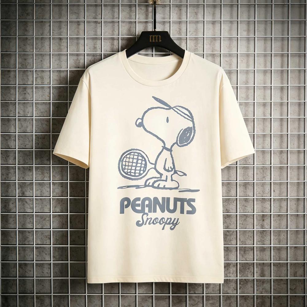 2026 Disney Summer New Scooby Cartoon Short Sleeved T-shirt Men's Harajuku Family Outfit T-shirt Cotton Women's Streetwear