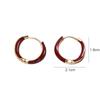 Trendy Elegant Exquisite Simple Vintage Circle Hoop Ear Buckle Women Jewelry Korean Style Earrings Enamel Oil Drop Earrings