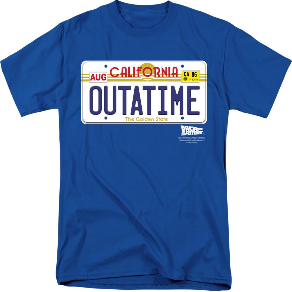 Back to the Future Outatime Plate Licensed Adult T-Shirt XXXXL
