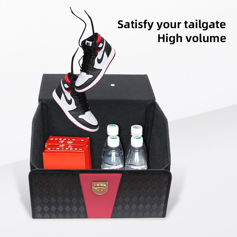 Nissan Car Trunk Leather Storage Box Foldable Auto Organizer Bag For Nissan Qashqai Juke Pulsar Sentra p Altima Patrol Micra Rogu