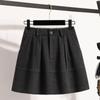 DIMANAF Plus Size New Skirts Women Short Loose Casual Elastic Waist Fashion Lady 2025 Winter Bottoms