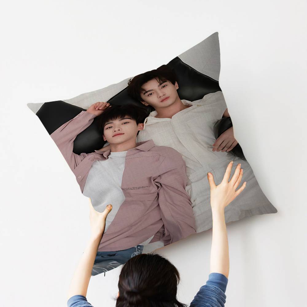 R-Revenged Love Movie Pillow Covers Cartoon Sofa Decorative Home Double-Sided Printing Short Plush Cute Cushion Cover