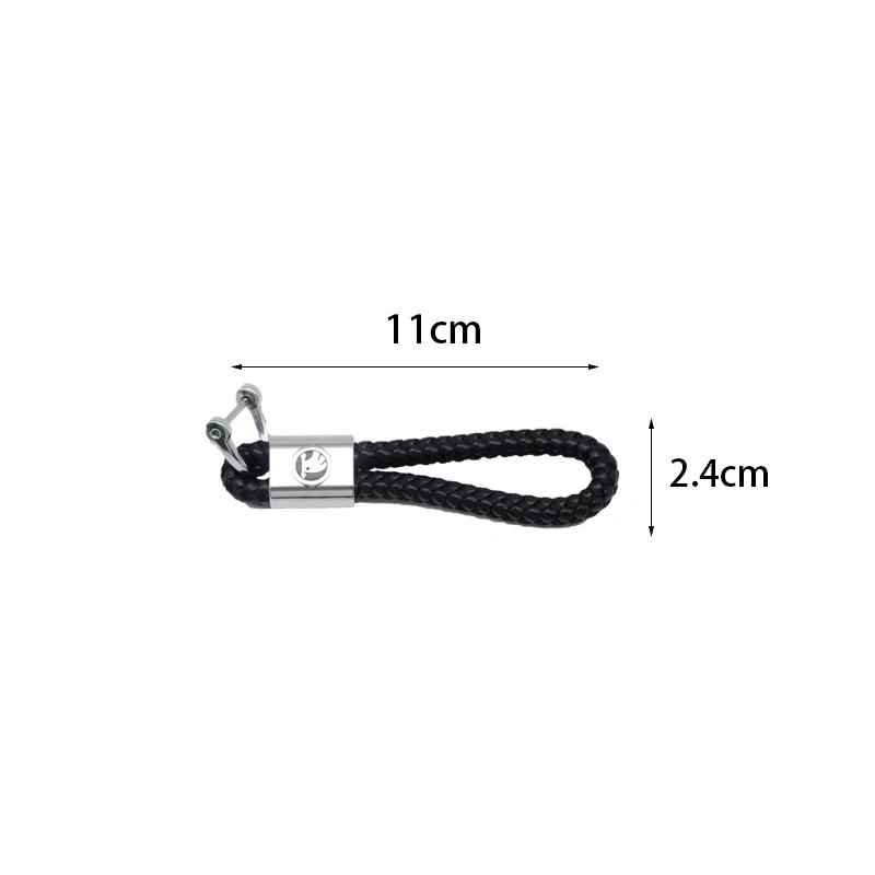 2026 Hot 3D Metal+Braided Rope Car Styling Key Chain Anti-Lost Car Key Pendant Keyring Accessories For Skoda Yeti Fabia Kodiaq R