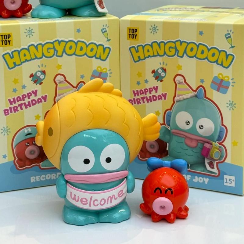 Original Sanrio Charaktere Hangyodon Happy Birthday Serie Trendiges Spielzeug Blind Box Ornamente Cartoon Niedlich Kindergeschenke