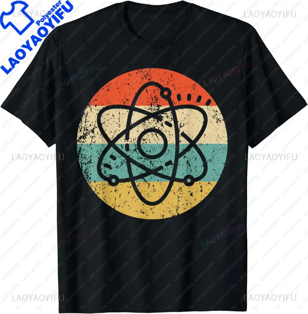 Graphic Birthday Gift Atom Retro Style Science TShirt Unisex Clothing Streetwear Graphic T Shirts Anime Tshirt Ropa Hombre