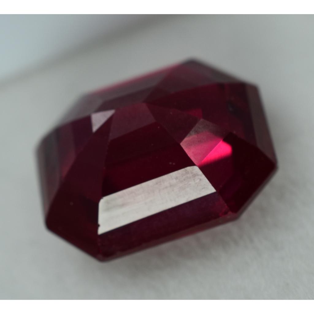 Authentic Red Ruby 8.63 Ct Natural Emerald Shape CERTIFIED Loose Gemstone S-0253