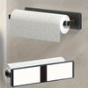 Easy-Install No-Drill Wall-Mounted Paper Towel Holder - Durable Iron Construction, Perfect for Kitchen & Bathroom Storage, Ideal for Rolls, Wraps
