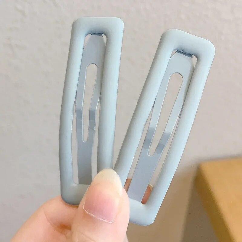 Frosted Rectangle BB Clips Barrettes Women Arrange Broken Hairpins Girl Fashion Hair Clips Headwear Ornaments Hair Styling Tools