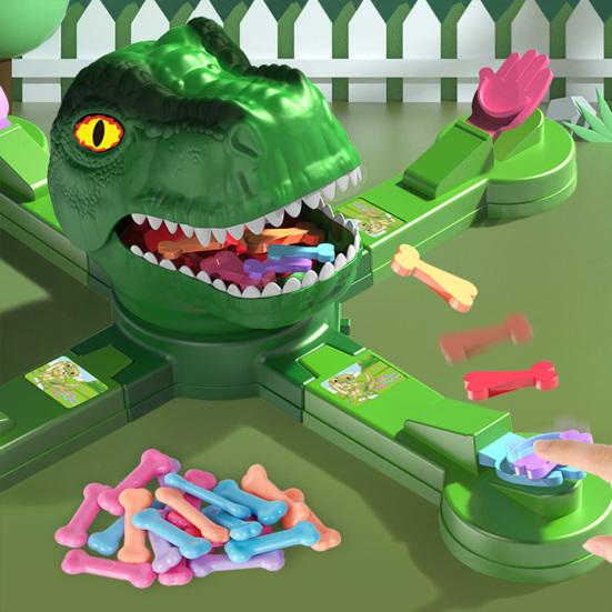 Electric Dinosaur Feeding Game Toy Movable Big Mouth Frog Food Launcher