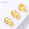 5/10Pcs Brass Pendant Bail Connectors 18K Gold Plated Spacer Beads Bail For Jewelry Making,DIY Necklace Making Accessories