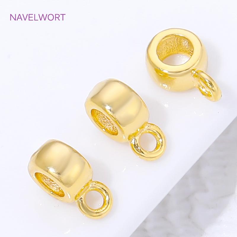 5/10Pcs Brass Pendant Bail Connectors 18K Gold Plated Spacer Beads Bail For Jewelry Making,DIY Necklace Making Accessories