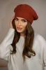 Women' Winter Wool Beret, Red Color - Kiang