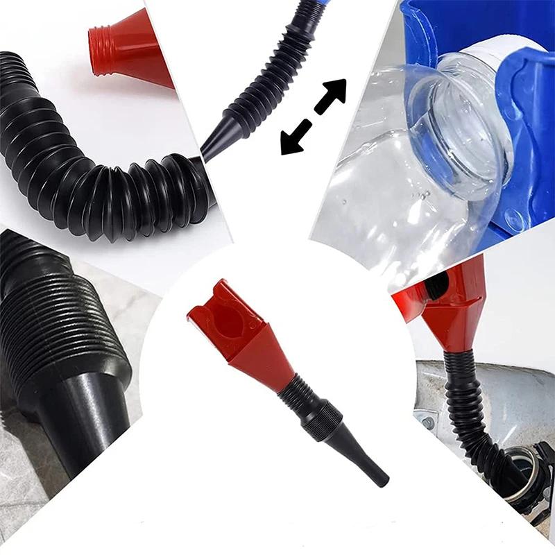 Folding Telescopic Hose Refueling Funnel Motorcycle Refueling Gasoline Engine Oil Filter Car Repair Tool Auto Accessories