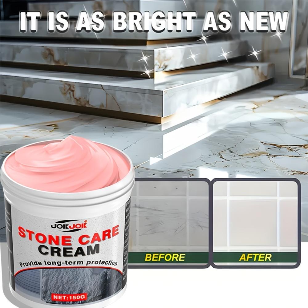 JOKJOK Stone Care & Metal Polish - Heavy-Duty All-in-One Floor Polish, Tile Renovation Wax Paste for Marble, Granite, Ceramic, B