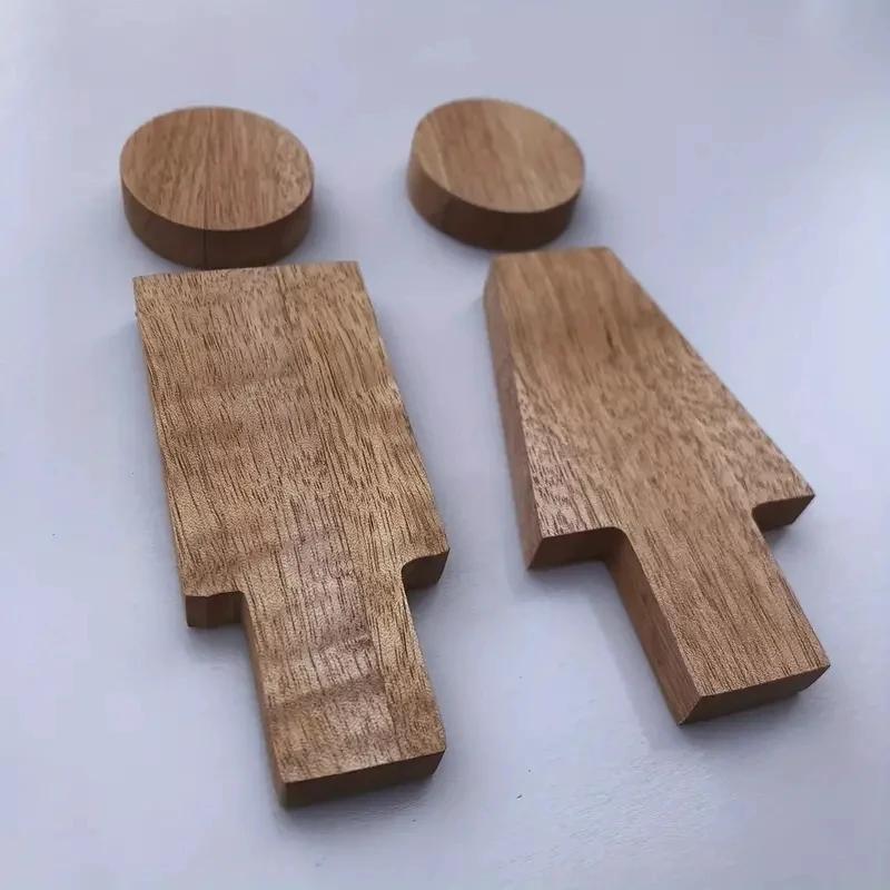 

Украшение ванной комнаты Премиум-знак для ванной из цельного дерева Знак для мужского и женского туалета Декор для ванной комнаты на стену Знак для туалета коричневый