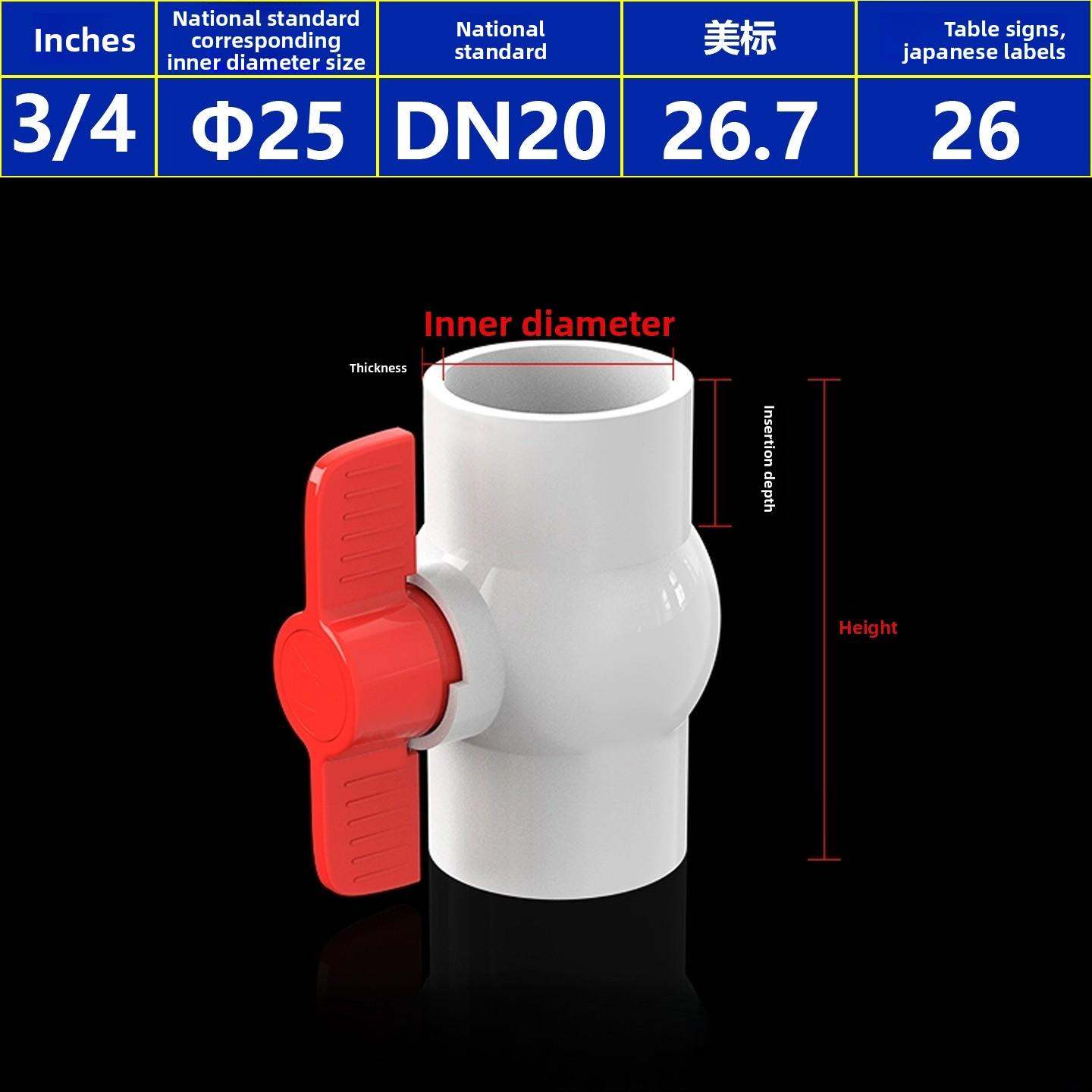 

1PC 20/25/32/40/50mm Blue PVC Pipe Connector Straight Elbow Tee Water Pipe Adapter Garden irrigation 4 5 6 Ways Joint Ball Valve