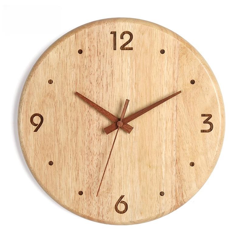 Japanese Style Solid Wood Wall Clock