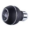 Bashineng 5 Speed Gear Shifter Knob Leather Stick Shift Lever for Auto and Manual Car Truck Car Accessories Universal (Silver)