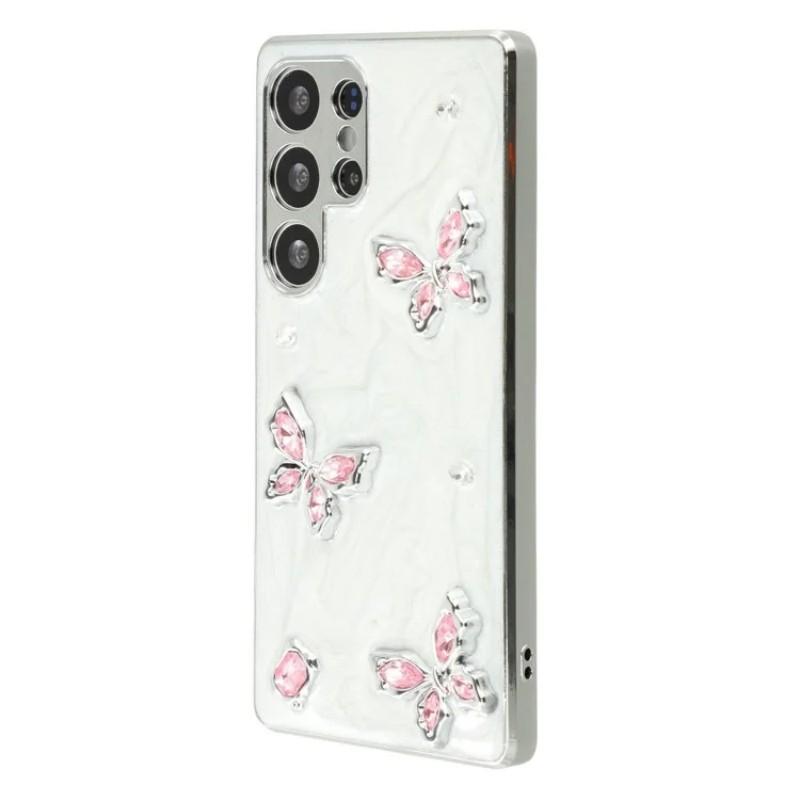 For Samsung Galaxy S25 Ultra Case WANLONFENG Electroplated Epoxy TPU+Acrylic Phone Cover with Tempered Glass