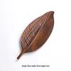 Wooden Leaf-Shaped Snack and Tea Tray