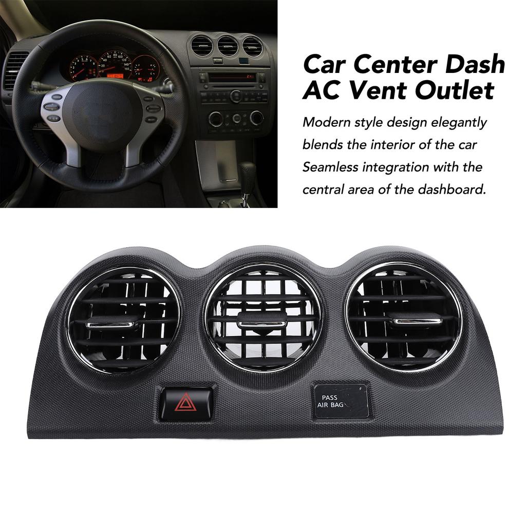 Car Center Dash AC Outlet Air Vent Panel with Emergency Switch E771 5111E100 for Altima Fourth Generation 2007 to 2012