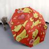 Winnie the Pooh, Hearts Automatic Opening and Closing Umbrella - 8 Ribs Portable Folding Umbrella with Plastic Handle, Suitable for Leisure