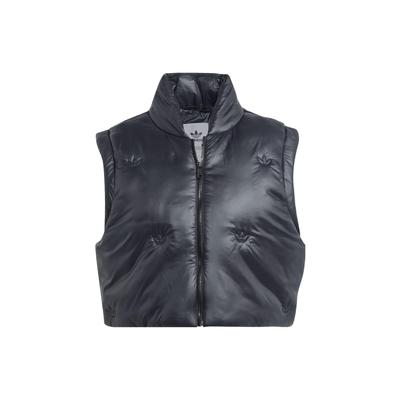 Originals Monogram Weste Einfarbig Logo Sport Kurz Weste Damen Westen Schwarz II8488