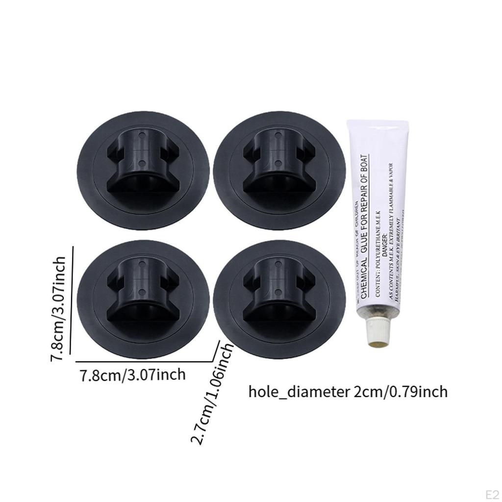 4x Boat Motor Bracket Buckle with Glue 78mm Premium Sturdy Kayak Engine Mount for Ship