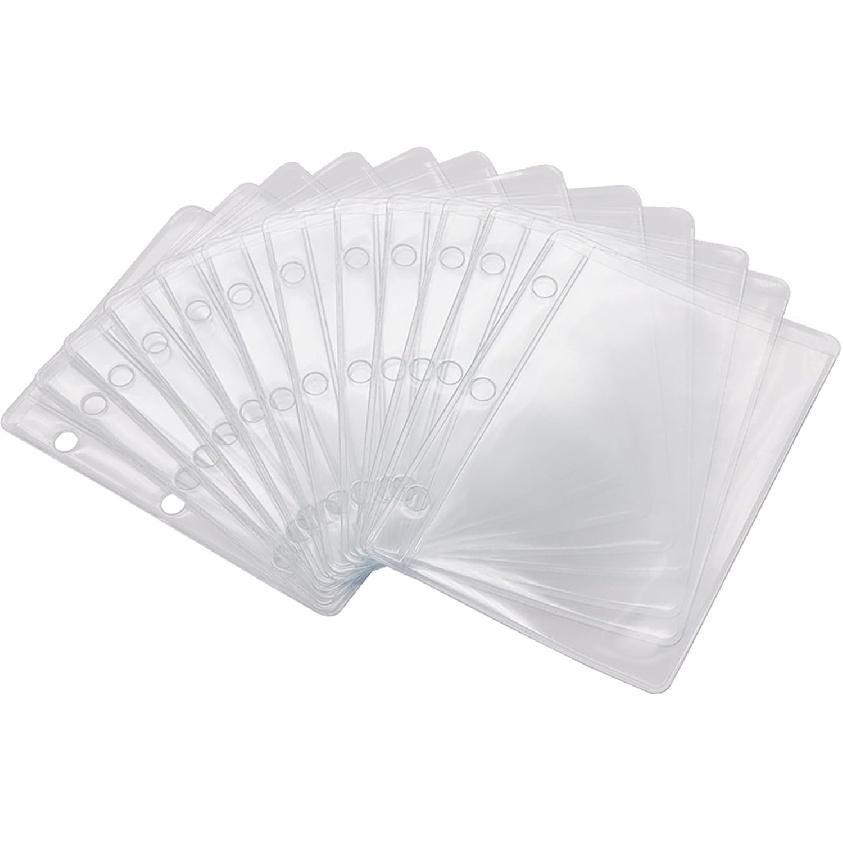 

Mogoostry A5 Clear Sheet Protectors 12 Pack 4.9 x 8 Inch Plastic Sleeves Top Open Paper Protector for 6 Ring Binders, Acid-Free, Archival Safe Mini