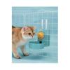 Hanging Automatic Food Water Dispenser, Auto Gravity Pet Feeder and Waterer Set, Cage Cat Food Bow