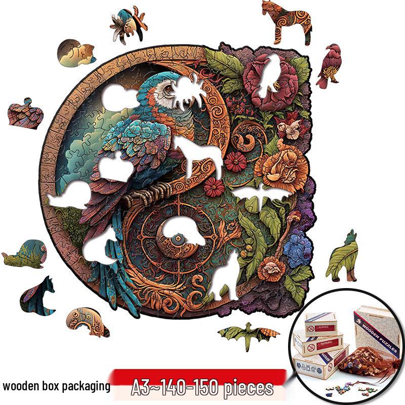 Irregular Animal Dog Penguin Wooden Puzzle in Stock