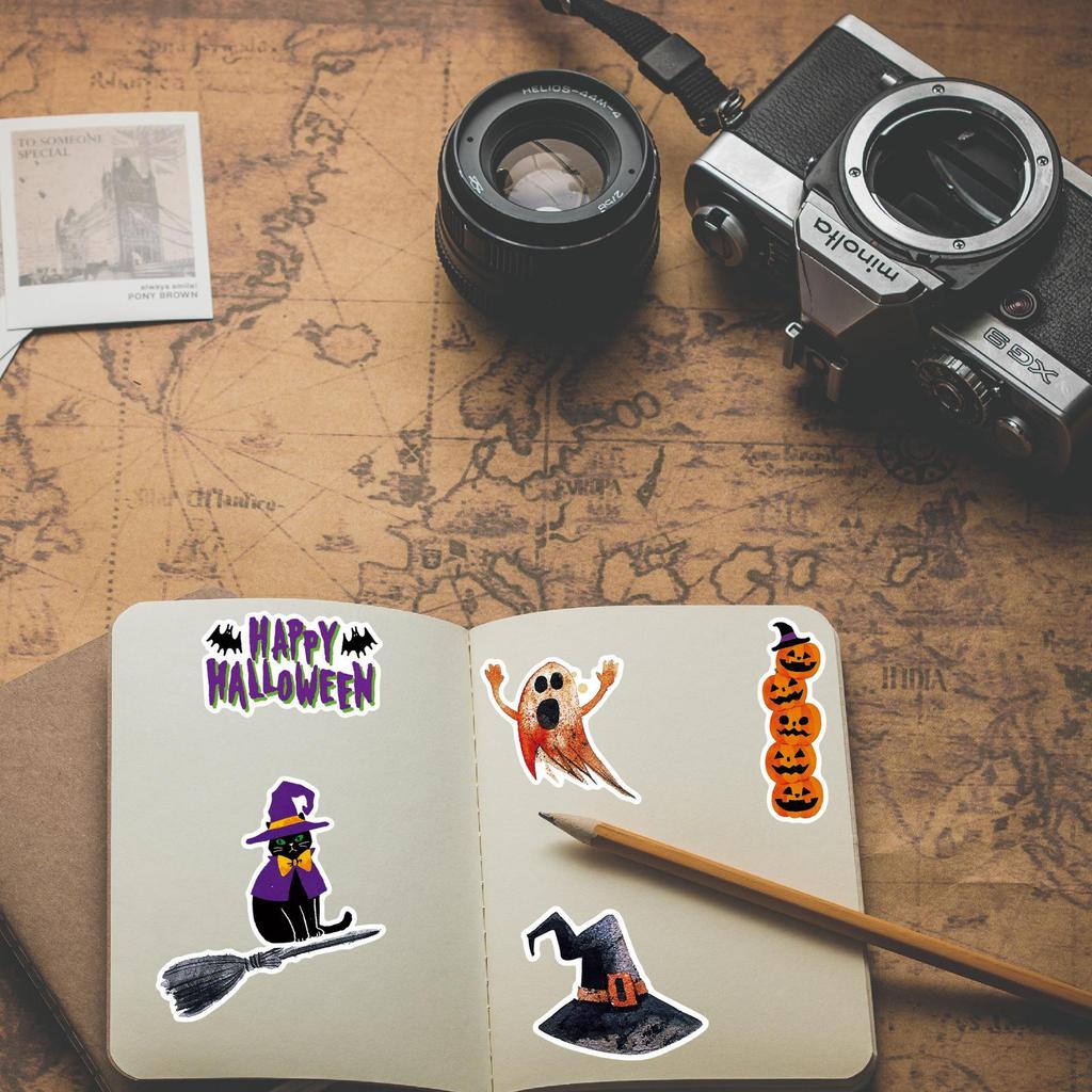 51 Halloween Stickers for Kids: Car, Journal, and Suitcase Decals