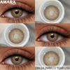 AMARA Brown Color Contacts for Eyes Makeup Eyes Lenses Gray Pupils Blue Eyes Contacts Colorful Makeup Black Lens for Party