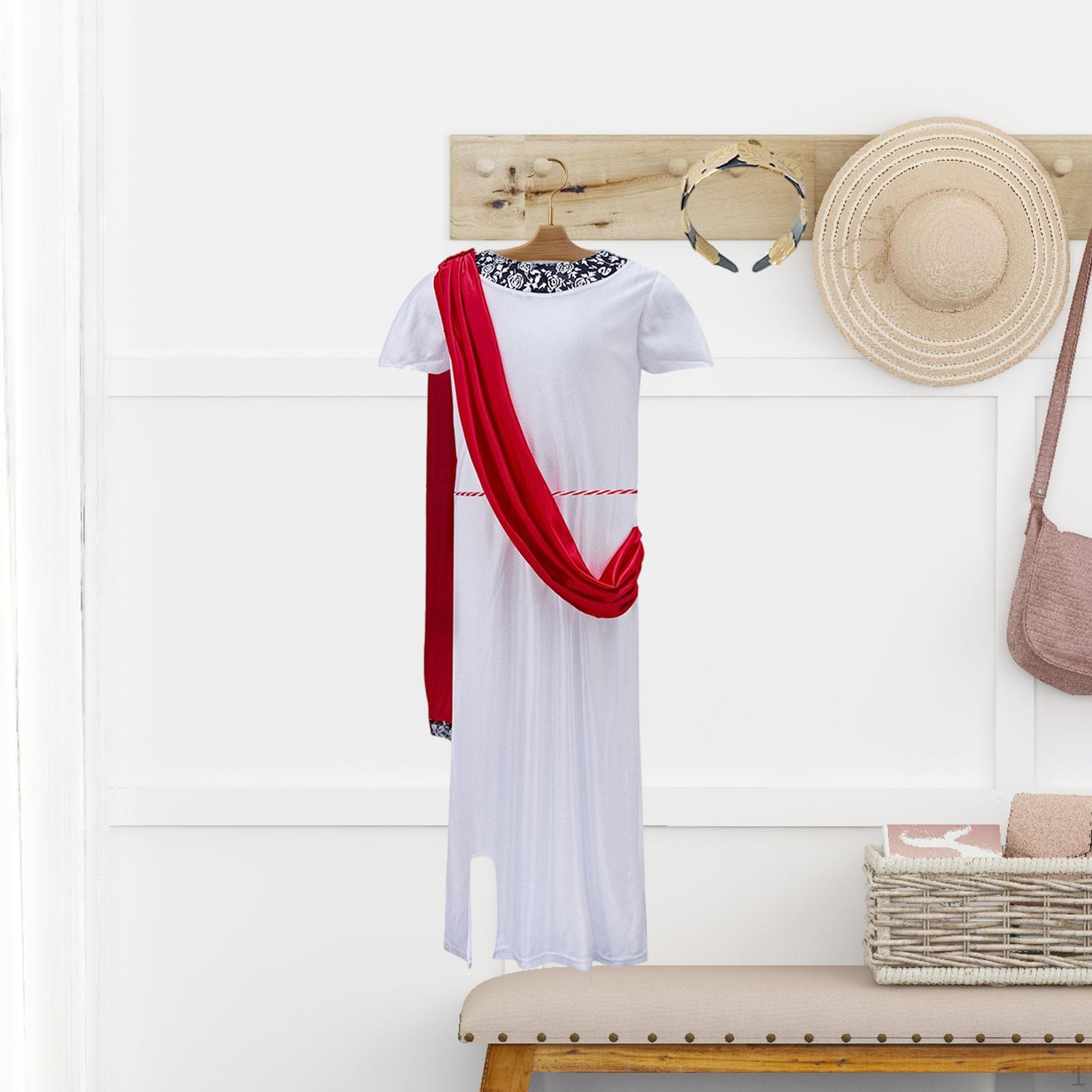 

Детский костюм для девочек в греческой тоге, платье богини для сценического выступления, белый 100cm