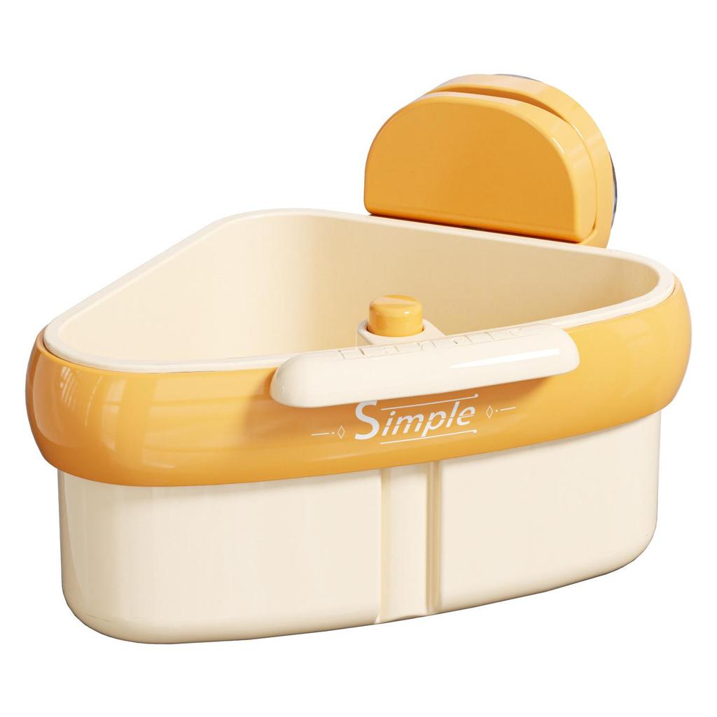 Triangular Sink Suction Cup Drain Basket for Leftovers & Tea Residue Filtering