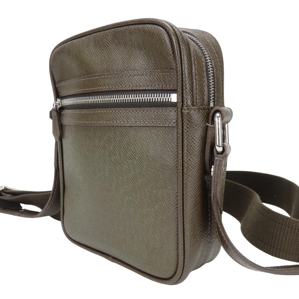 Used LOUIS VUITTON Shoulder Bag Dimitri M32468 Taiga Grizzly Brown casual