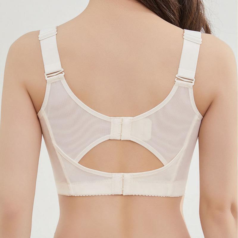 Full-cup Ultra-thin Beautiful-back Anti-exposure Bandeau Bra for Large Breasts Slimming and Pushing Up with Side Breasts
