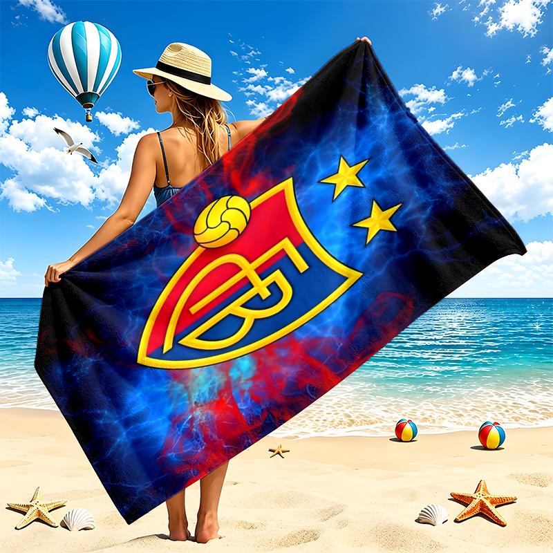 FC Basel Beach Towel Quick Dry Soft MicrofiberSand Resistant Oversized Cabana Bath Sheet for Swimming Pool Travel Gift