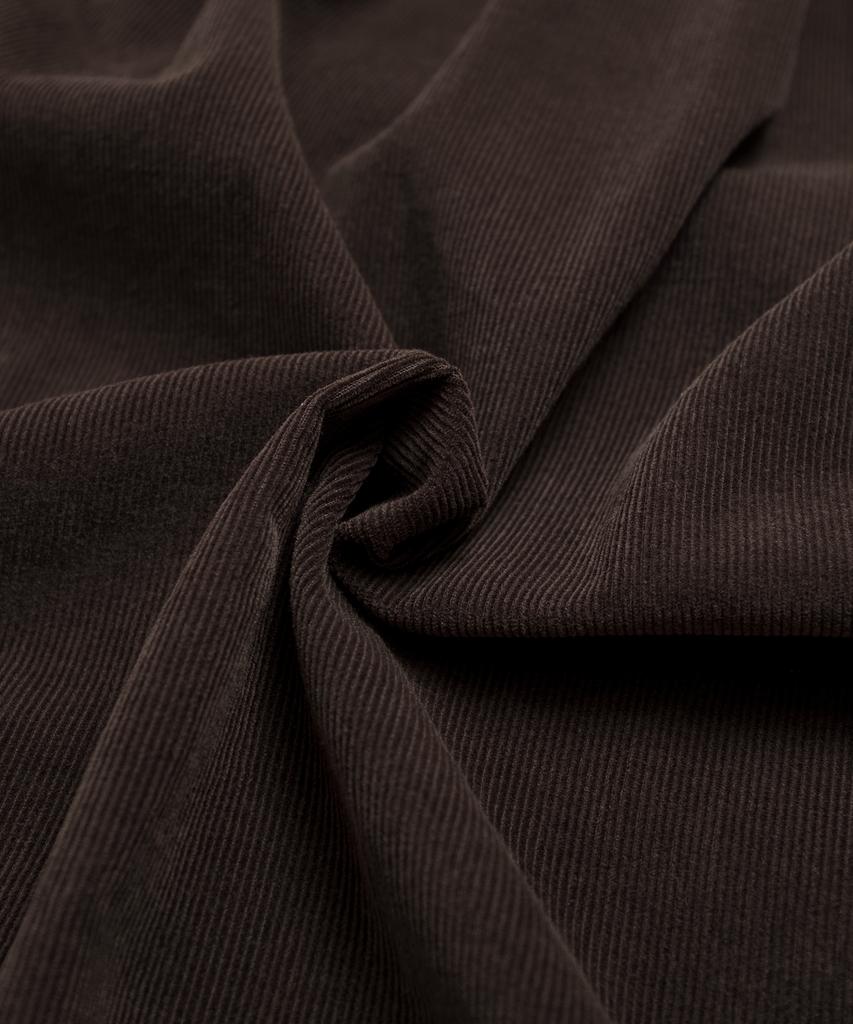 COTTON BELL Volume Pleated Corduroy Pants - Brown