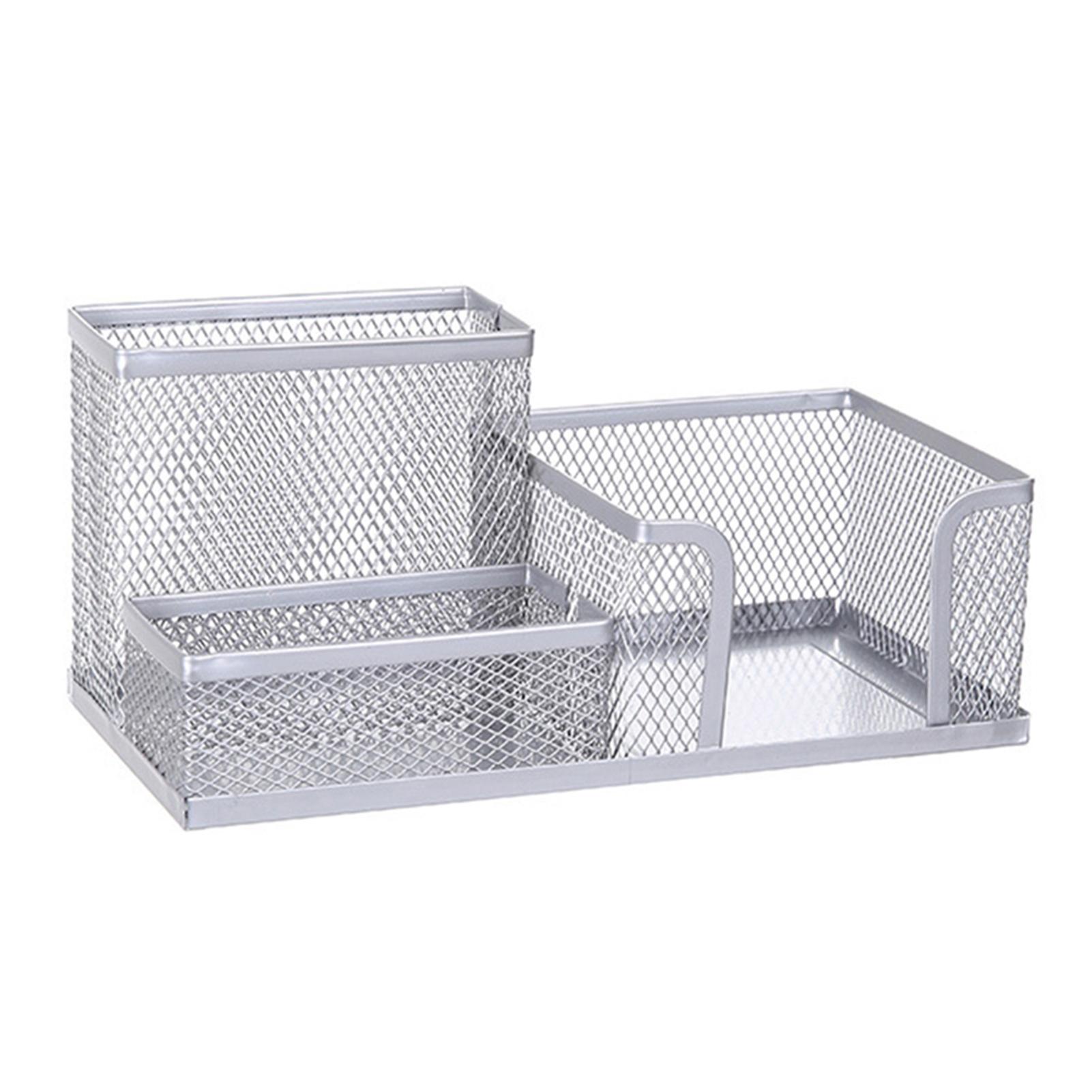 

Утюг с 3 сетками, настольный держатель для ручек, ящик для хранения, сетчатый органайзер, чехол для домашних канцелярских принадлежностей чёрный