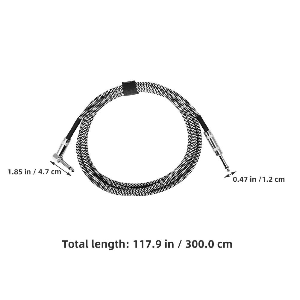Guitar Effect Cable 6.35mm Stereo Audio Patch Cord for Musicians Electric Guitar Bass Speakers Mixers Microphones High Fidelity