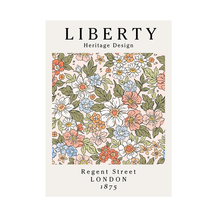 Simple Nordic Small Fresh Art Abstract Flowers and Flowers Poster Porch Living Room Decoration Painting