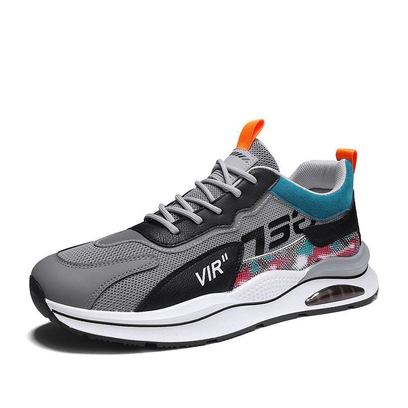 Travel Shoes Fashion Casual Air Cushion Soft Sole Running Shoes Flying Woven Mesh Trendy Sports Shoes